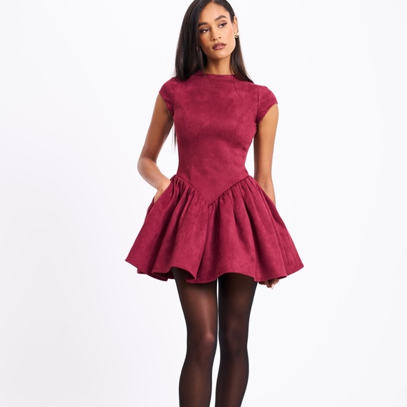 Miss Circle “Jacqueline” Backless Mini Dress in Burgundy — Size M - Picture 1 of 14